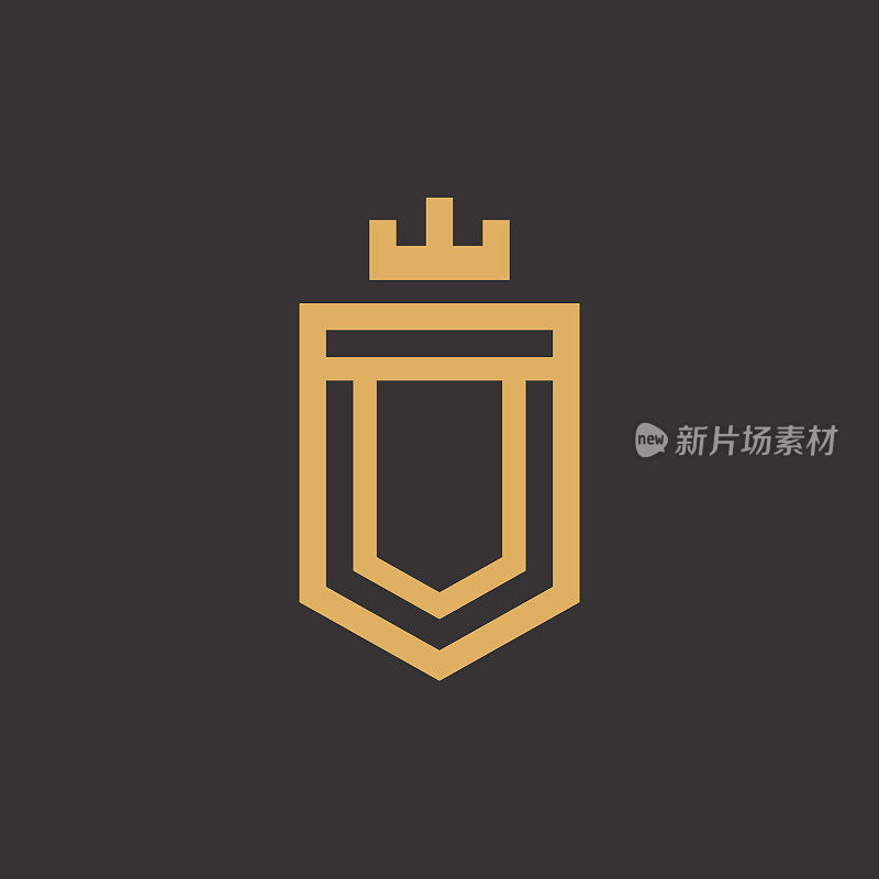 King Shield logo designs, Luxury Shield logo template